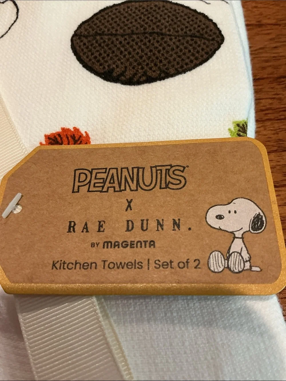 Peanuts x Rae Dunn Football Themed Kitchen Towels - Set of 2